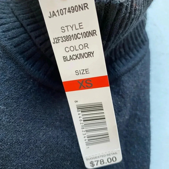 Joseph A Black Aztec Pattern Sweater Women’s XS - Picture 8 of 9